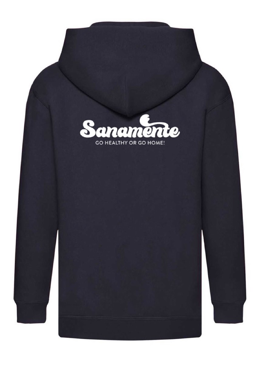Felpa con zip personalizzata Sanamente